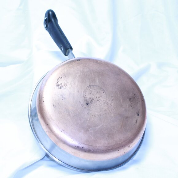 Revere Ware 1801 Copper Bottom 8 Inch Frypan With Lid - Riverside, CAL - Picture 7 of 15